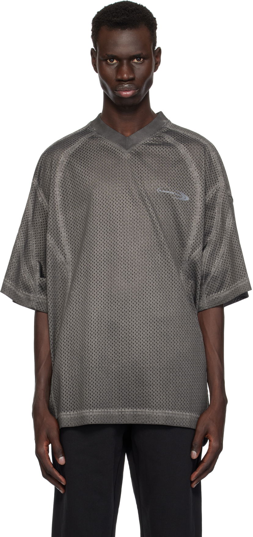 Jersey Alexander Wang Alexander Wang Mesh Short Sleeve T-Shirt Grå | UCC1251733