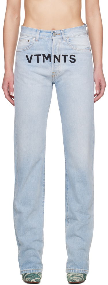 Jeans VETEMENTS Embroidered Jeans Blå | VL20PA280L, 0