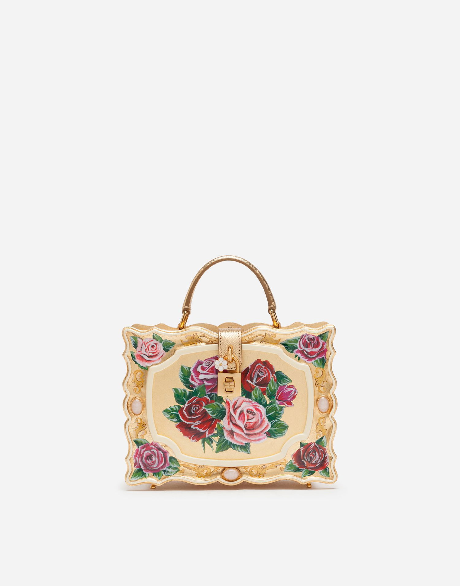 Håndtaske Dolce & Gabbana Dolce & Gabbana Dolce Box Bag Hand-painted Wood Flerfarvet | BB5970AZ3998L140, 0