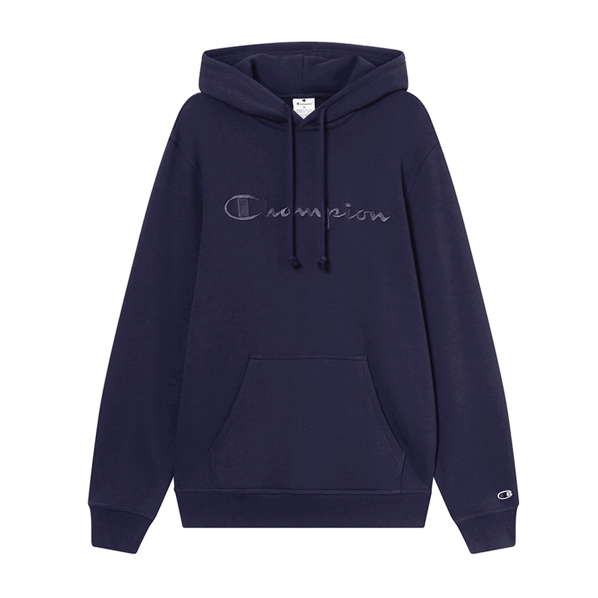 Sweatshirt Champion Embroidered Cursive Logo Hoodie Mørkeblå | 220271-BS501, 0