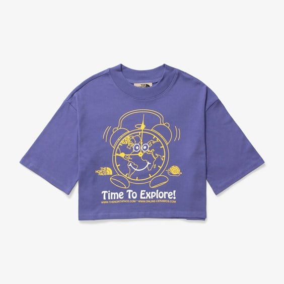 Crop top The North Face Wmns  x Online Ceramics Mørkeblå | NF0A84RUI0D, 0