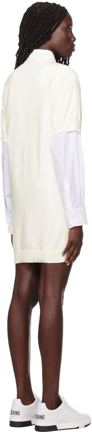 Kjole Moschino Peace & Love Minidress Hvid | 0494 3208, 2