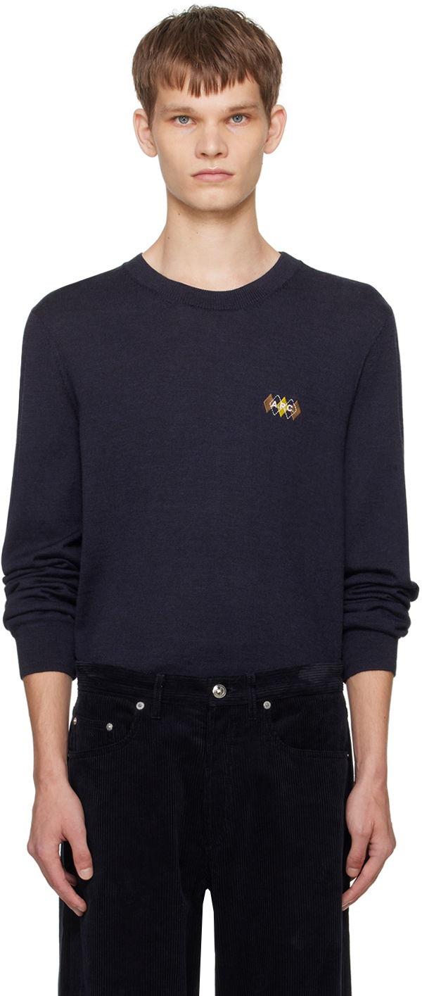 Sweater A.P.C. Rory Sweater Blå | WVBDI-H23363