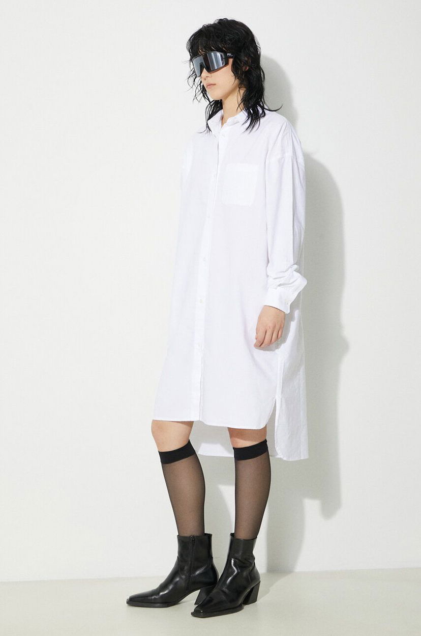 Kjole Fiorucci Fiorucci Oversize Midi Shirt Dress Hvid | W01FPDSH063CO01WH01