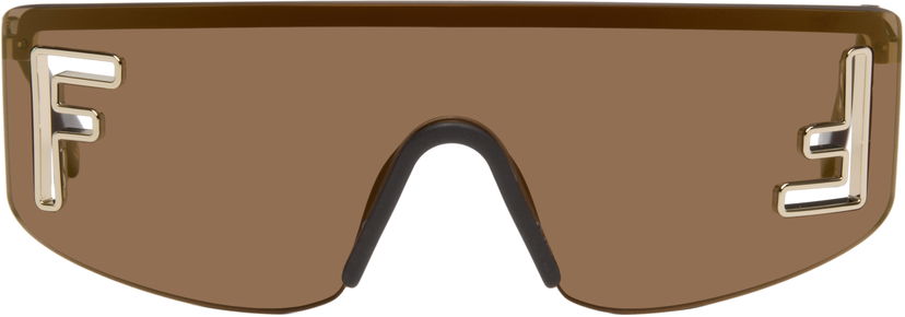 Solbriller FENDI 'FF' Squared Sunglasses Brun | FE40168UW0032G 192337229985