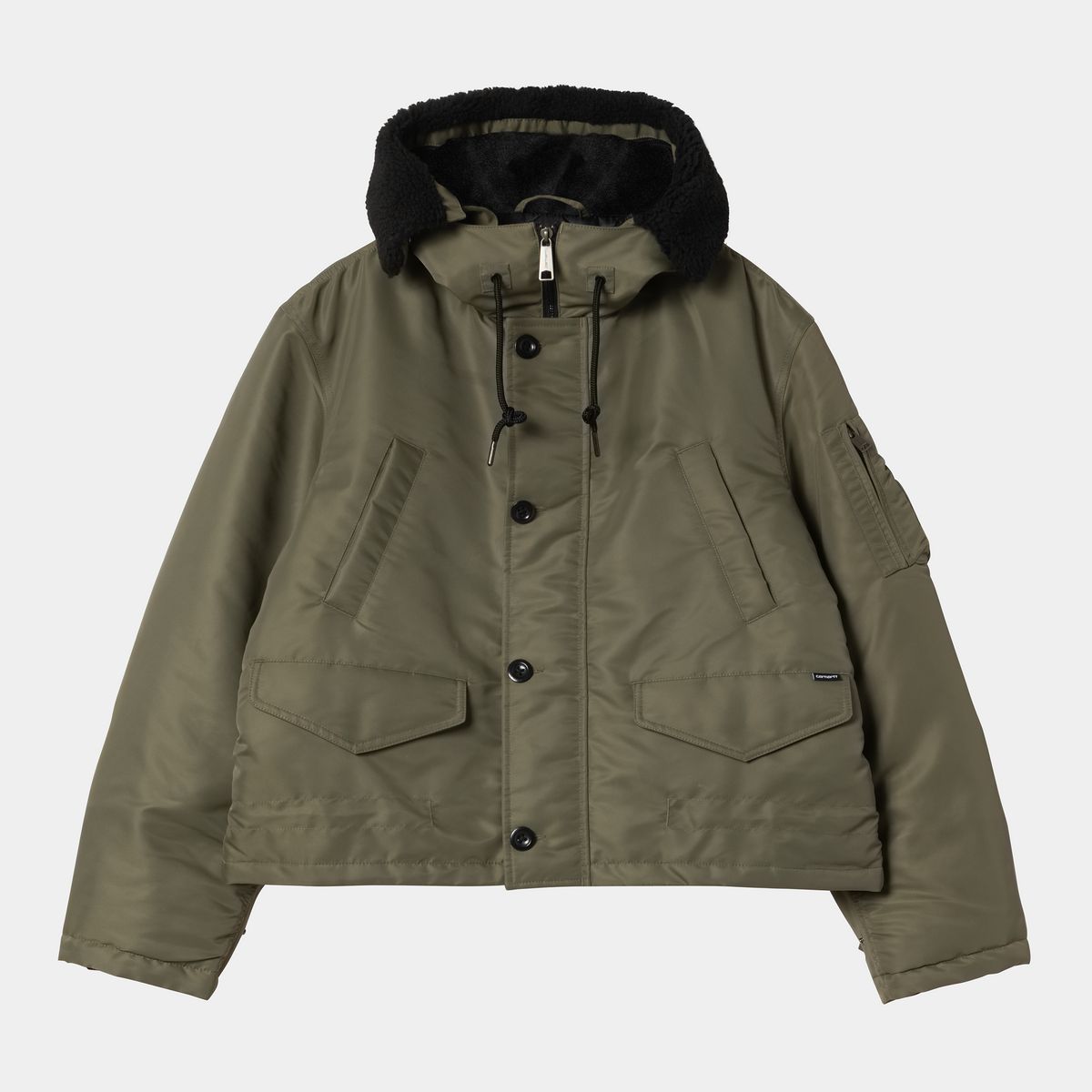 Parka Carhartt WIP Oltera Hooded Jacket with Sherpa Lined Hood Grøn | I035318_9, 0