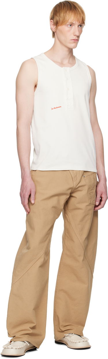 Tanktop JW Anderson JW Anderson Henley Woven Tank Top Hvid | JO0267-PG1810, 3