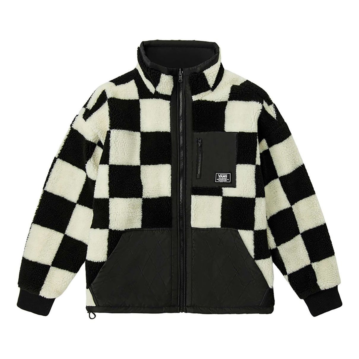 Bomberjakke Vans Vans Reversible Checkerboard Sherpa Jacket Flerfarvet | VN0A5F6U7DR, 0