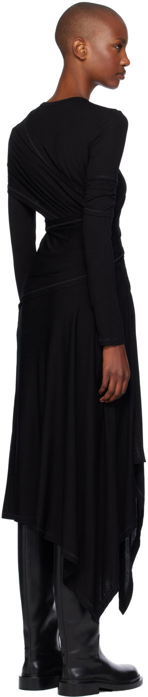 Kjole Helmut Lang Helmut Lang Asymmetric Maxi Dress Sort | O07HW604, 2