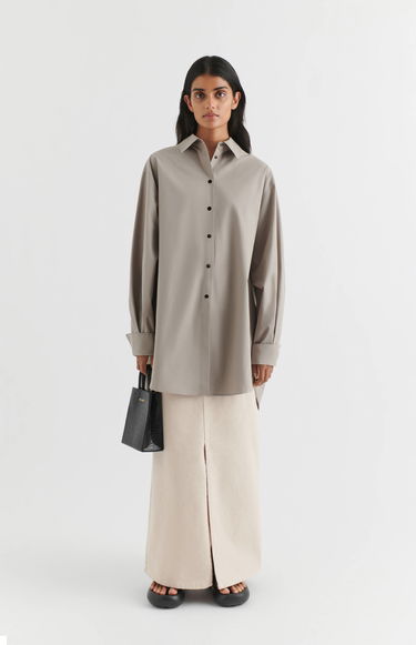 Skjorte AXEL ARIGATO Parker Shirt Dress Beige | A2121001, 4