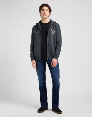Sweatshirt Lee Regular Elevated Essential Zip Hoodie Grå | 112371841, 1