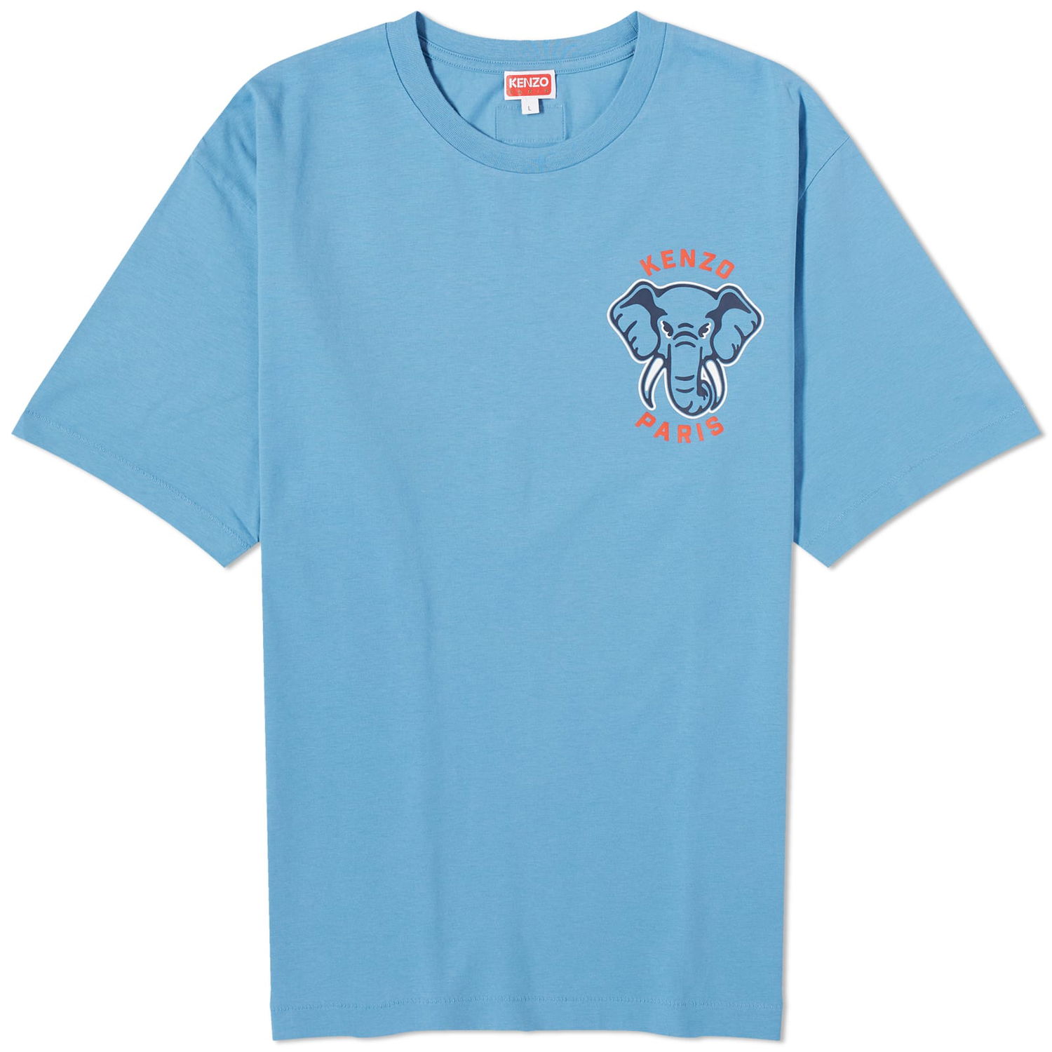 T-shirt KENZO Elephant Classic T-Shirt Cyan Blå | FD65TS0024SO-69, 0