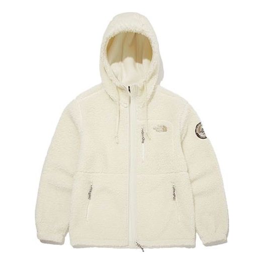 Sweatshirt The North Face Fleece Hoodie Jacket Hvid | NJ4FM57A, 0