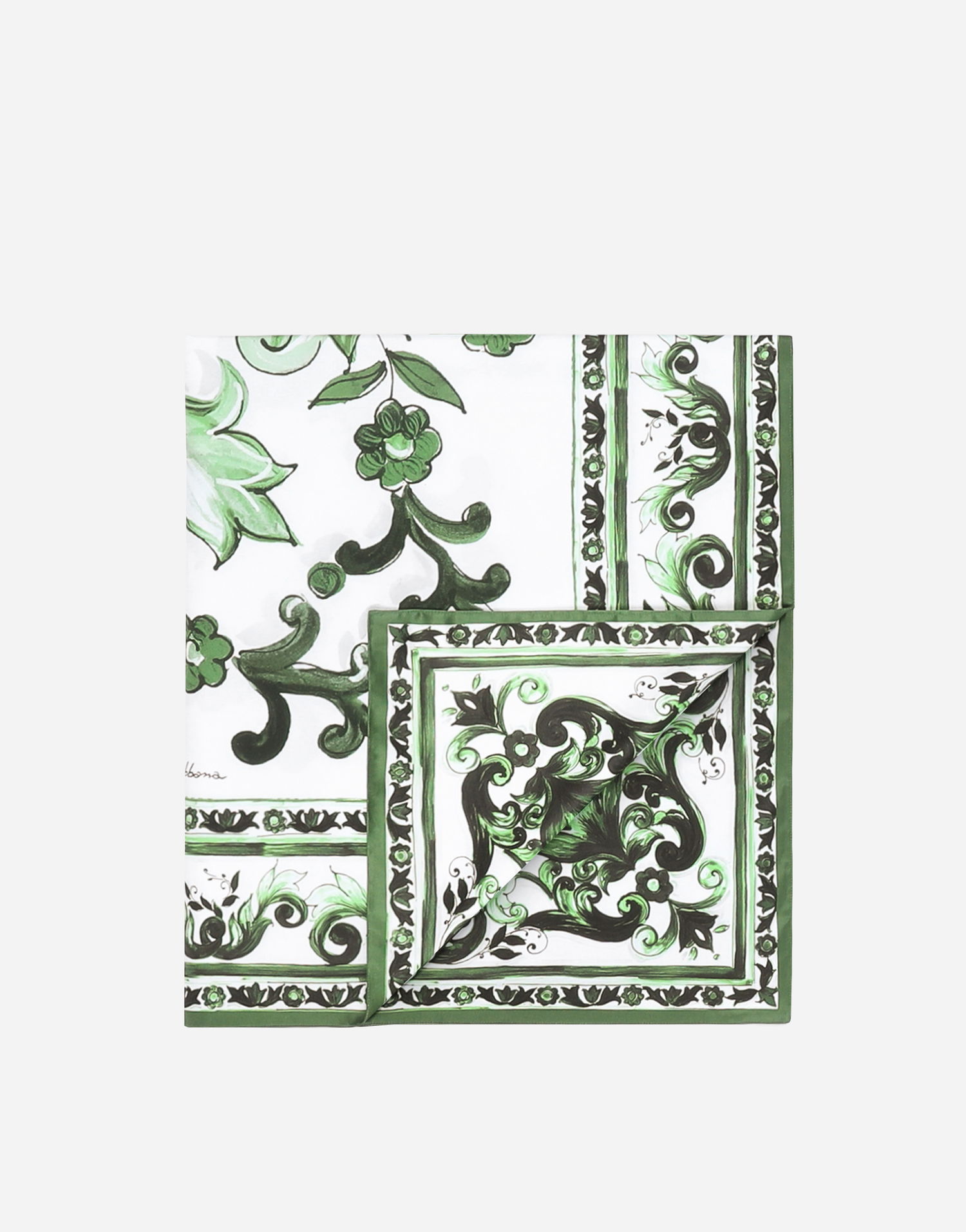 Home decor Dolce & Gabbana Dolce & Gabbana Cotton Sateen Duvet Cover Grøn | TCE049TCAKFUV011, 1