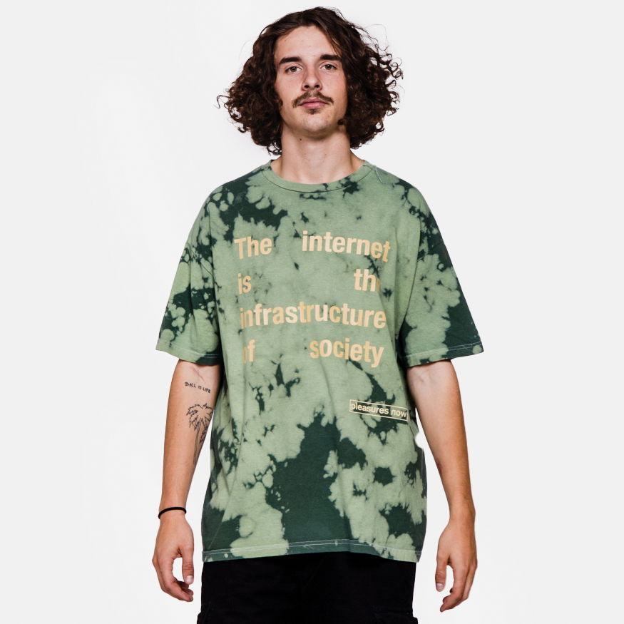 T-shirt Pleasures Internet Dyed T-Shirt Grøn | P21F049, 0