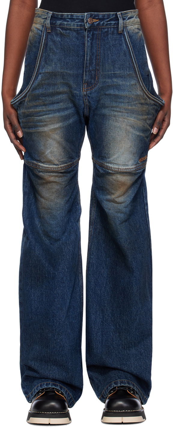 Jeans We11done Wire Relaxed Fit Jeans Blå | WD-DP0-24-328-W-NV, 0