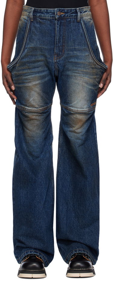 Jeans We11done Wire Relaxed Fit Jeans Blå | WD-DP0-24-328-W-NV, 0