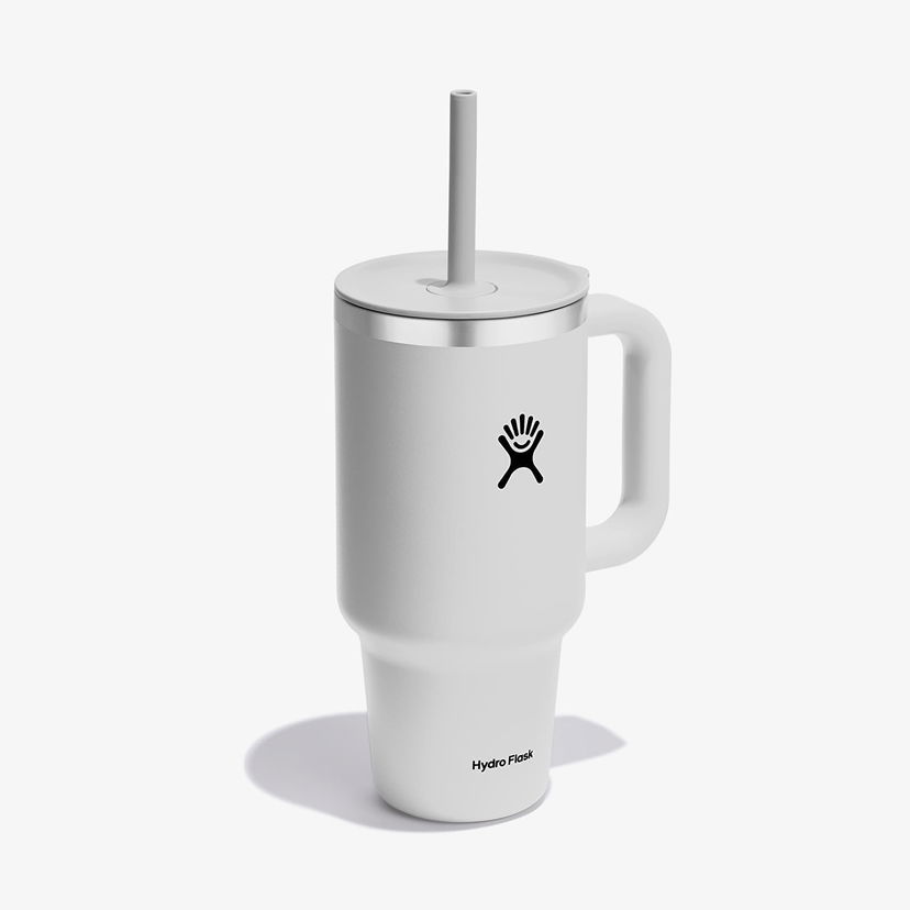 Drikkeflaske Hydro Flask 1000 ml All Around Travel Tumbler White Grå | TT32PS110
