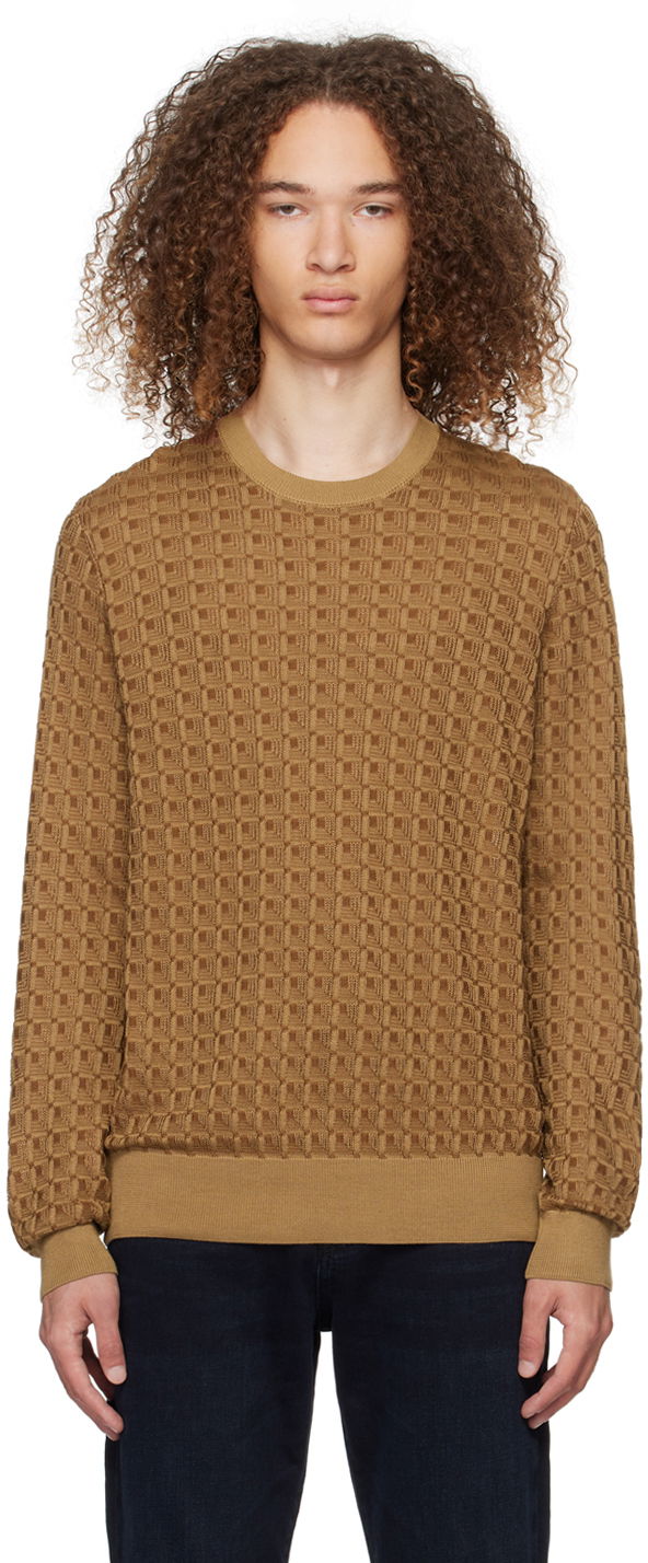 Sweater BOSS Crewneck Sweater "Tan" Orange | 50508159, 0