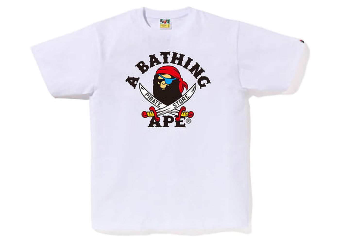 T-shirt BAPE Ape Pirate Tee Hvid | 4I72110003, 0