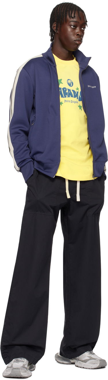 Vindjakke Palm Angels Classic Logo Track Jacket Mørkeblå | PMBD058C99FAB0024603, 3