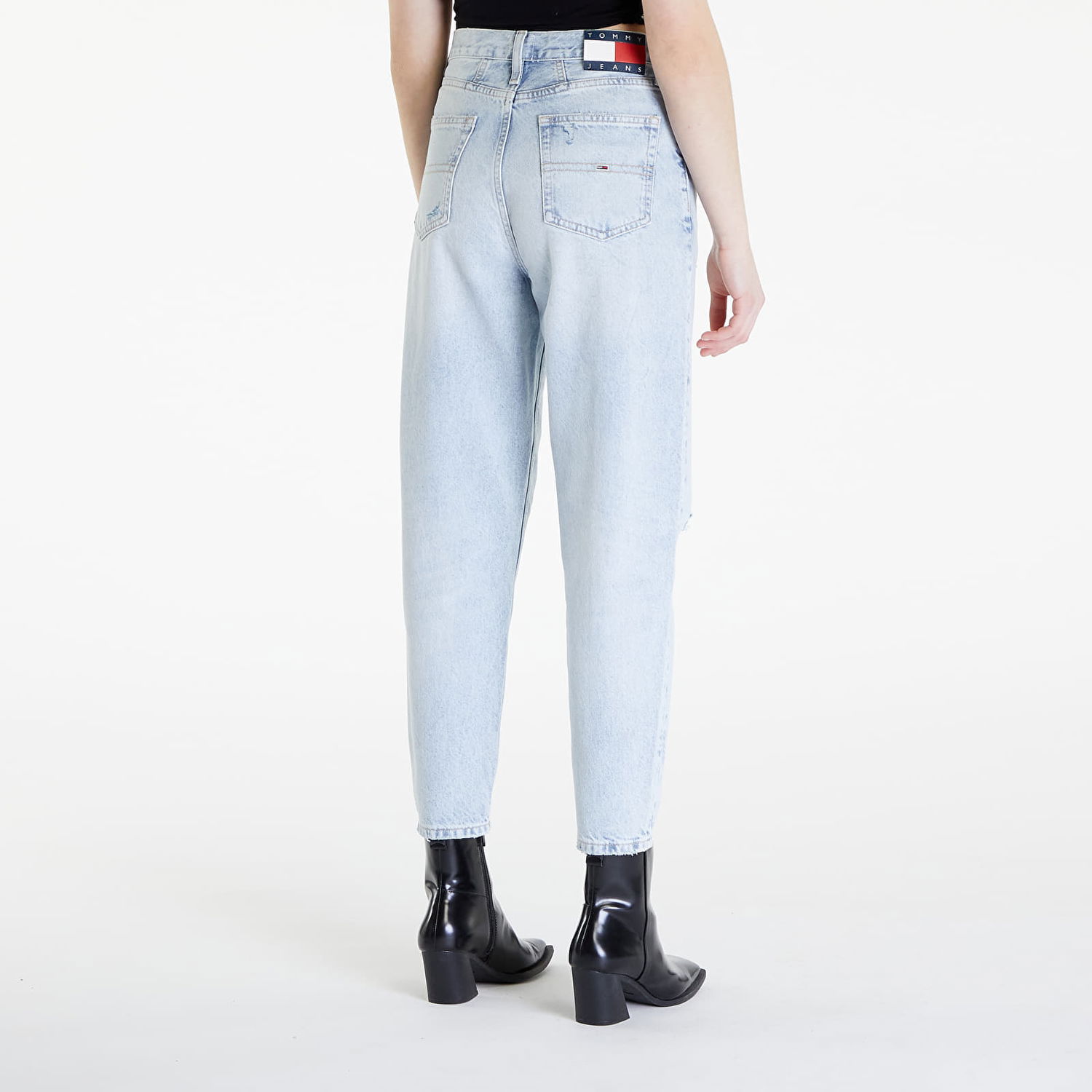 Jeans Tommy Hilfiger Mom Jean Uh Tapered Flag Denim Blå | DW0DW18314 1AB, 1