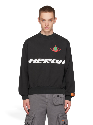 Sweater HERON PRESTON Burn Crewneck Grøn | HMBA020F23JER0071050