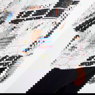 Sweatshirt Pleasures Textbook Hoodie Flerfarvet | P25F023-MULTI, 2