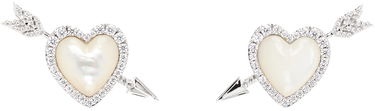 Øreringe SHUSHU/TONG SHUSHU/TONG YVMIN Edition Shell Heart Arrow Earrings Hvid | 23367WHT00DLR, 0