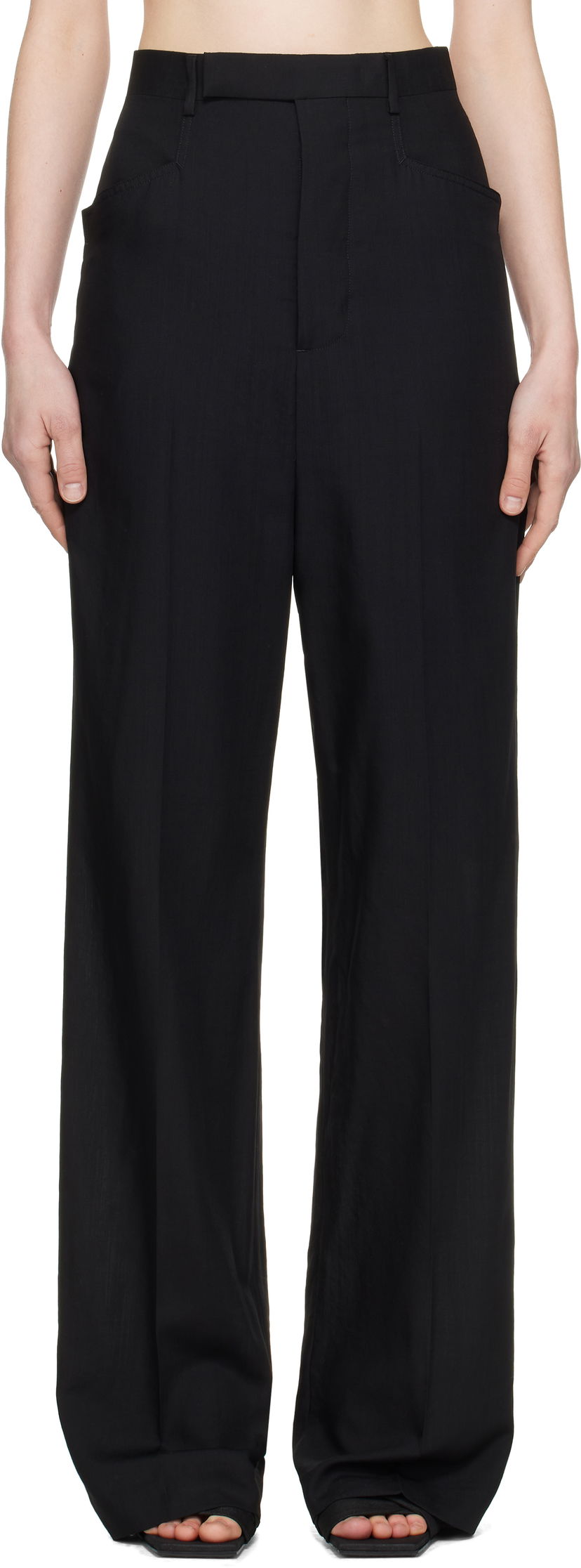 Bukser Rick Owens Rick Owens Hollywood Mastadon Trousers Sort | RP01E7352 WG