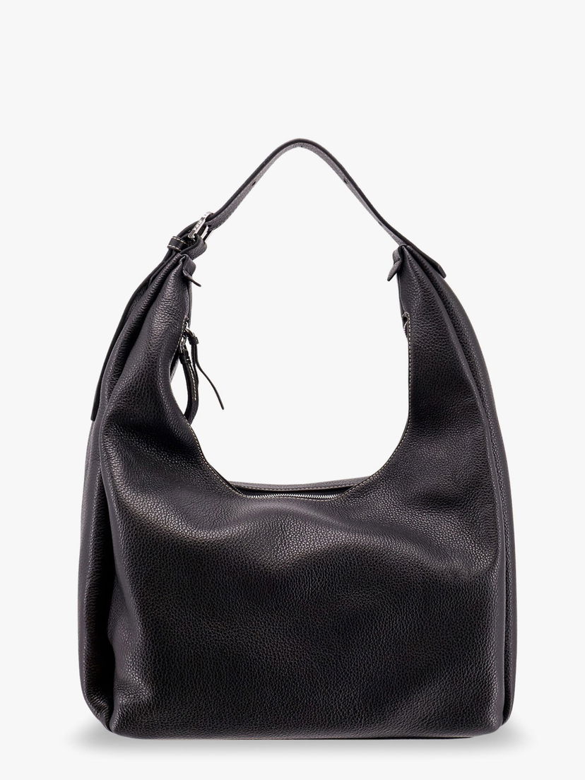 Håndtaske TOTEME Toteme Black Leather Shoulder Bag Sort | 2339106613200