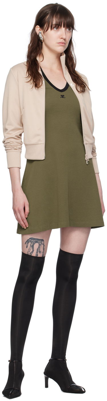Kjole Courrèges Courrèges V-Neck Mini Dress Grøn | 224JRO397JS0070, 3