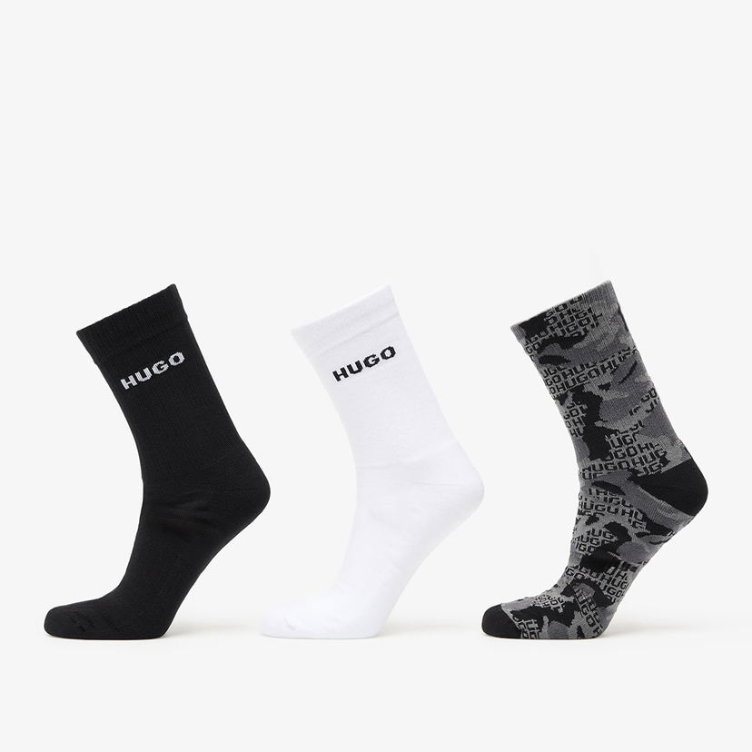 Sokker BOSS Hugo Boss 3-Pack Qs Rib Camo Cc Socks Hvid | 50546476-960