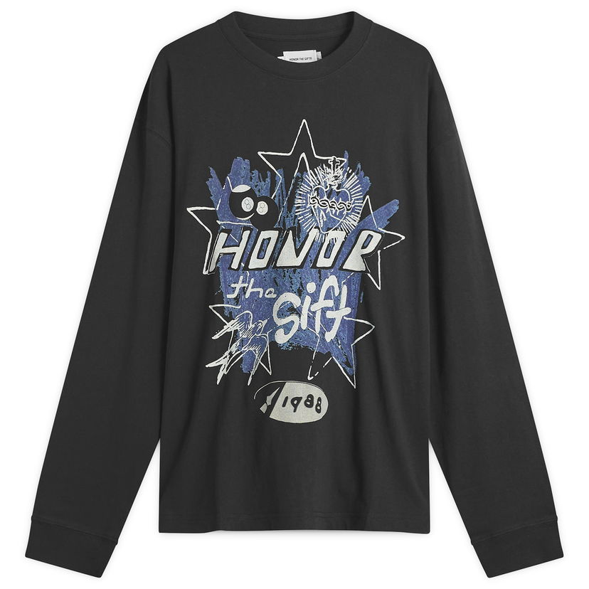 T-shirt Honor The Gift Honor the Gift Pop Art Long Sleeve T-Shirt Sort | HTG250344-BLK