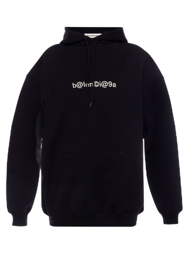 Sweatshirt Balenciaga Large Fit Symbolic Hoodie Sort | 578135TIV511070