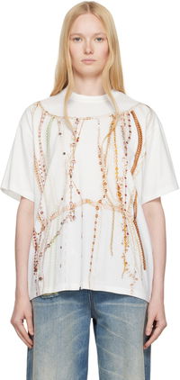 MM6 Maison Margiela Jersey T-Shirt with Beaded Graphic