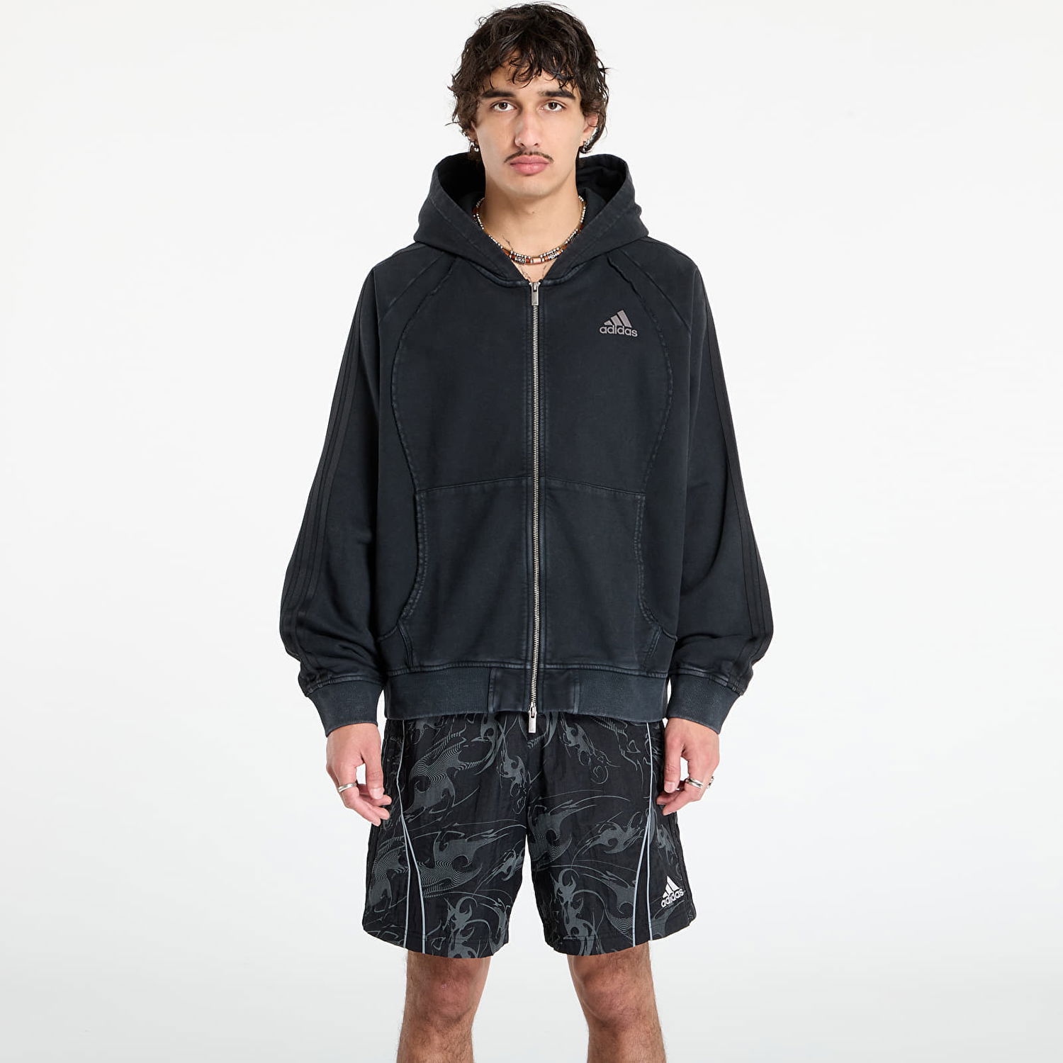 Sweatshirt adidas Originals Adilenium Season 4 Teamgeist Full-Zip Hoodie Sort | KF8527, 0