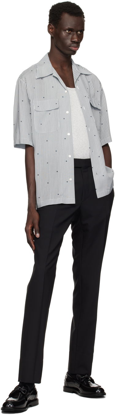 Skjorte AMIRI AMIRI 'MA' Pinstripe Camp Shirt Hvid | AMSTCA1103, 3