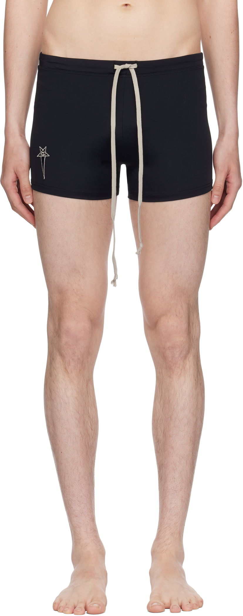 Badetøj Rick Owens Rick Owens Champion Edition Jersey Swim Shorts Sort | CM01E1691 CHJMW SWIM JERSEY