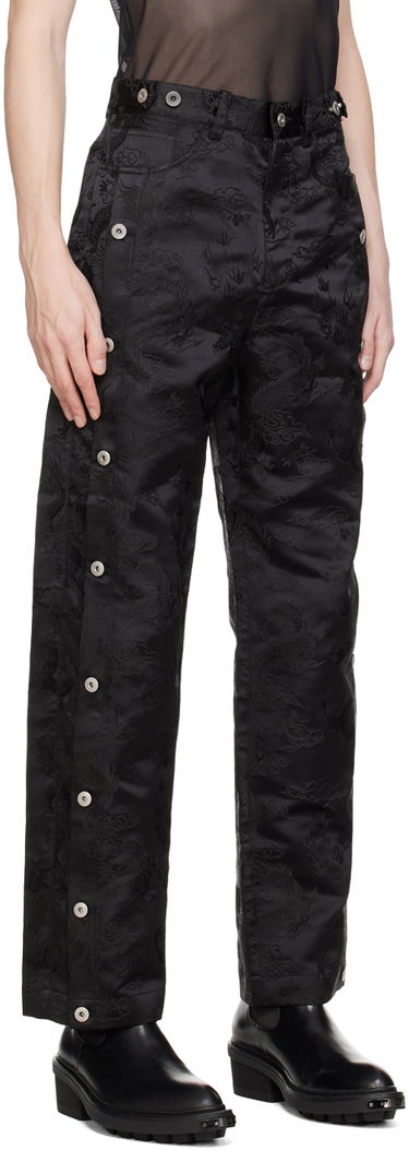 Bukser Feng Chen Wang Feng Chen Wang Dragon Jacquard Trousers Sort | FUS17TR12, 1