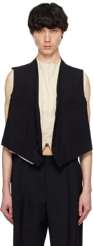 Vest Maison Margiela Maison Margiela Raw Edge Waistcoat Sort | S50FB0110 S53915, 0