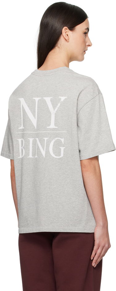 T-shirt Anine Bing Anine Bing Myers Serif T-Shirt Grå | A-08-10522-WAGR1, 2