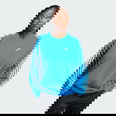 Sweater adidas Originals 3-Stripes Oversized Crew Turkis | IN8488, 1