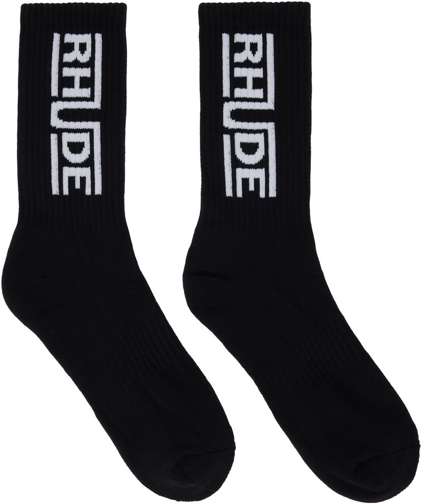 Sokker Rhude Rhude Champions Logo Socks Sort | RHPS25SO05117