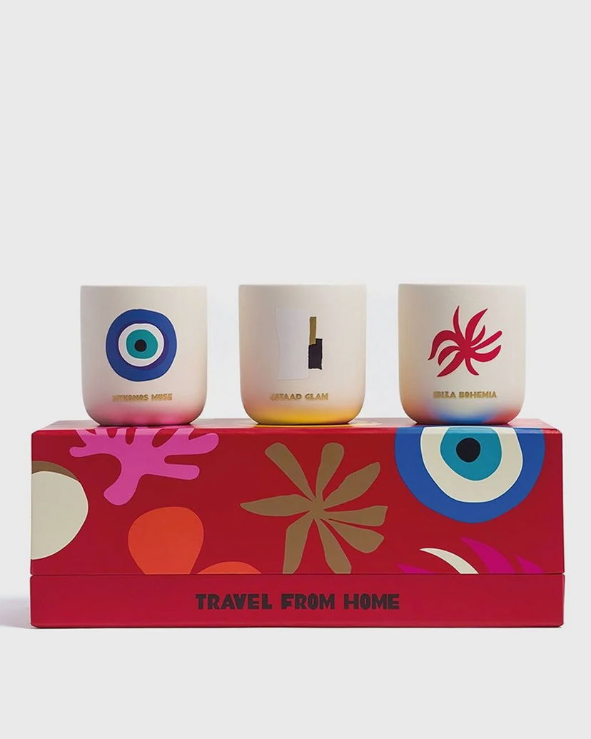Stearinlys ASSOULINE Travel From Home Mini Scented Candle Set Flerfarvet | 882664008116
