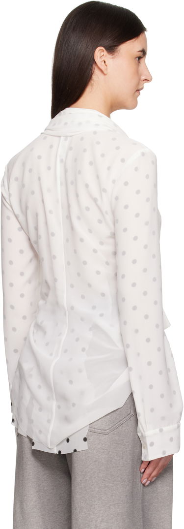 Skjorte Acne Studios Acne Studios Layered Polka Dot Blouse Hvid | AC0721-, 2