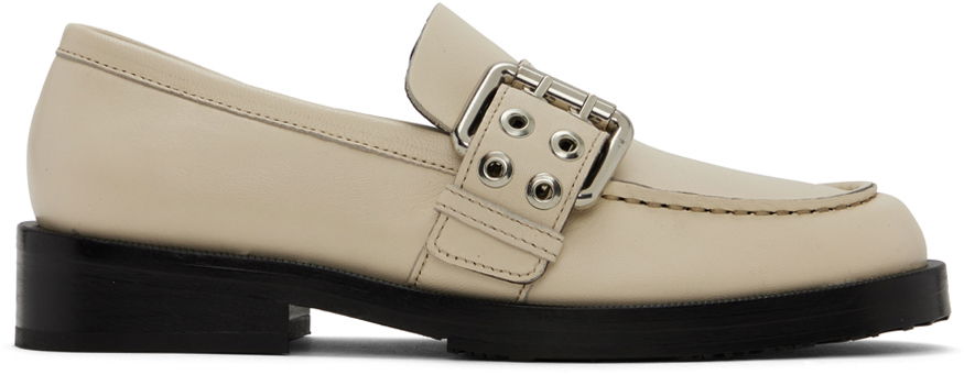 Sneakers og sko BY FAR SSENSE Work Capsule Rafael Buckled Leather Loafers Beige | 23CASOLOLCENAP, 0