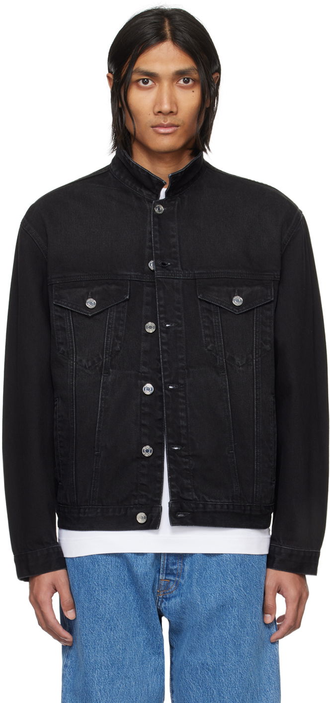 Jakke VETEMENTS VTMNTS Embroidered Denim Jacket Sort | VL20JA560BW