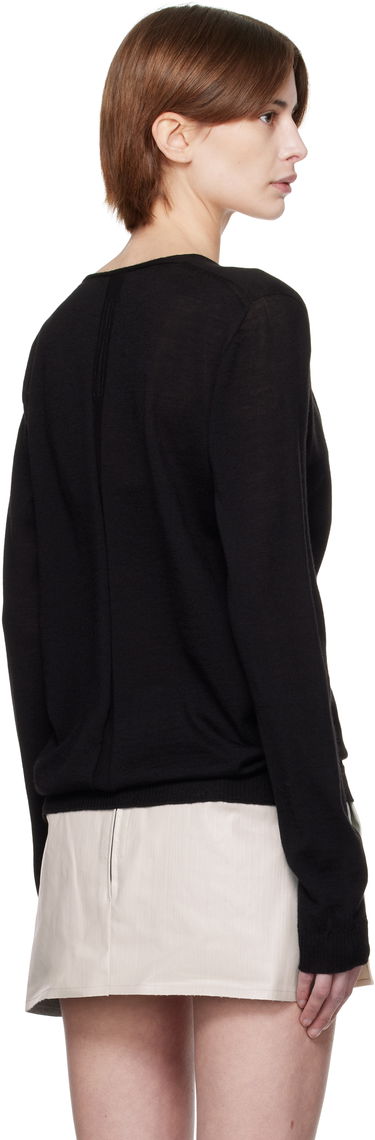 Sweater Rick Owens Rick Owens Hollywood Xtreme V-Neck Pullover Sort | RP01E7668 M, 2