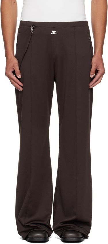 Bukser Courrèges Courrèges Flare Interlock Tracksuit Pants Brun | 325JPA426JS0250, 0